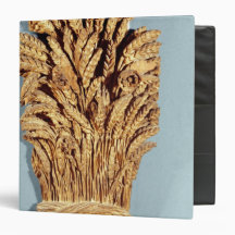 Baker's sign with ears of wheat and flowers binders