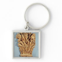 Baker's sign with ears of wheat and flowers keychains