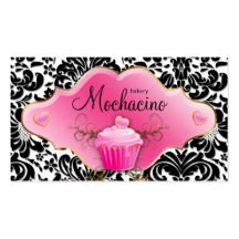 Bakery Business Card Cupcake Gold Swirls