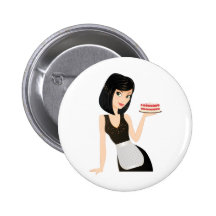 Bakery Chef Pinback Buttons
