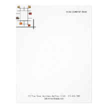 Bakery Divergence in Black and White Customized Letterhead