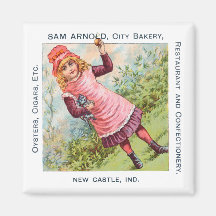 Bakery Girl Fridge Magnet