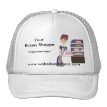 Bakery/Pastry Shop 4 Design Mesh Hat