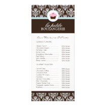 Bakery Price List Custom Rack Cards