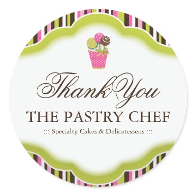 Bakery Thank You Stickers by colourfuldesigns