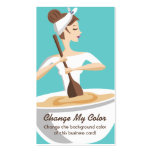 Bakery woman baking mixing bowl business cards