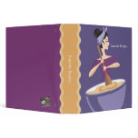 Bakery woman baking mixing bowl recipe binder