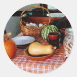 Baking a Squash and Pumpkin Pie Round Sticker