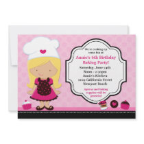 Baking Birthday Party Invitation