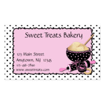 Baking Cookies Polka Dots Business Cards