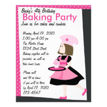 Baking Cutie Personalized Invites