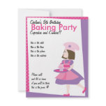 Baking Cutie-Purple invitations