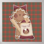 baking gingerbread girl posters