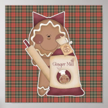 baking gingerbread girl print