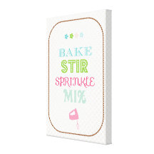 Baking Kitchen Signage Canvas Print