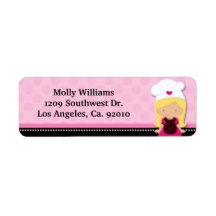 Baking Party Return Address Labels