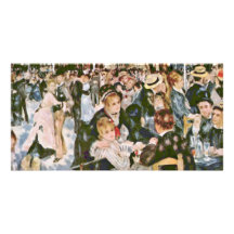 Bal Du Moulin De La Galette By Pierre-Auguste Photo Card Template