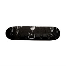 Balade de minuit de squelettes de rayon X de B&W Plateaux De Planche À Roulettes