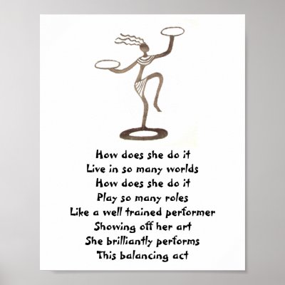 Balancing Mothers Poetry_Womens African Art Poster by Injete
