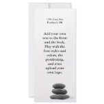 Balancing Stones Customized Rack Card