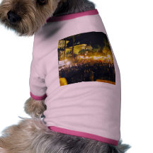 Balboa Park Crowds Nighttime Palm Trees Lights Doggie Shirt