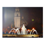 Balboa Parks Towers Fountains Night Postcards