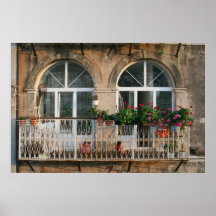 "Balcony in Dubrovnik"large poster