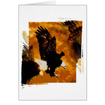 Bald American Eagle Landing Card