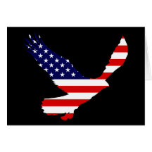 Bald Eagle American Flag Greeting Cards