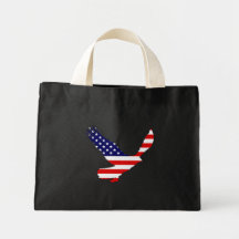 Bald Eagle American Flag Tote Bags