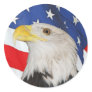 BALD EAGLE AND AMERICAN FLAG: STICKER