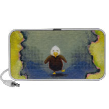 Bald eagle art wobbly baby learning empowerment notebook speakers