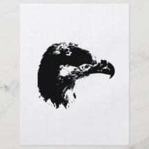 bald eagle cutout black full color flyer