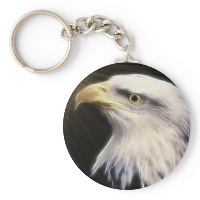 Bald Eagle / Fly With The Eagles Keychain by smudgeart