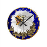 Bald Eagle Head Wallclock