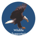 BALD EAGLE Landing Design Round Sticker