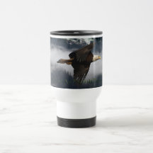 BALD EAGLE & MISTY FOREST Travel Mug