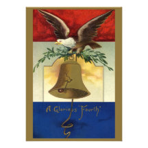 Bald Eagle, Olive Branches and Liberty Bell Custom Invite