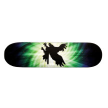 Bald Eagle Silhouette; Cool Custom Skateboard