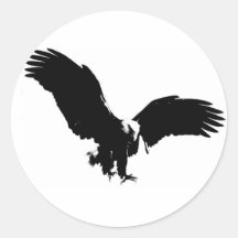 Bald Eagle Silhouette Stickers