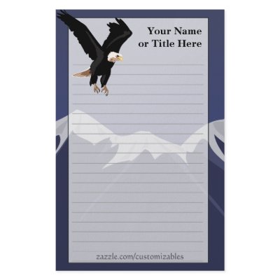 Bald Eagle Stationary Stationery Design by Customizables