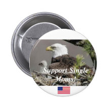 Bald Eagle Support Single Moms Pin