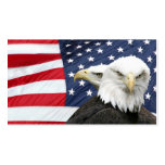 Bald eagles American flag profile card business cards