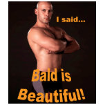 "Bald is Beautiful" Ladies tank top t-shirts