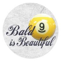 Bald is Beautiful Round Stickers