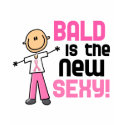 Bald Is The New Sexy Breast Cancer Stick Figure t-shirts