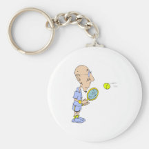 Bald Tennis Guy Key Chain