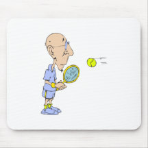 Bald Tennis Guy Mouse Pads