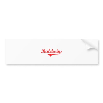 Baldwin Georgia Classic Design Bumper Stickers by cityshirt