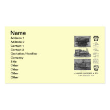 Baldwin Locomotive Works Contractor's Locomotives Business Card Template